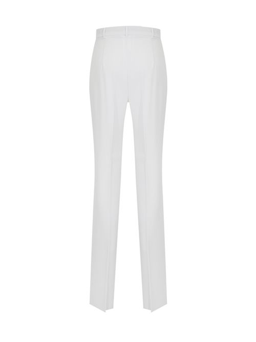 Pantalone MSTQUASAR in lana crepe satin Bianco MAX MARA STUDIO | 2616131041600010